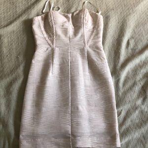 White and gold body con dress